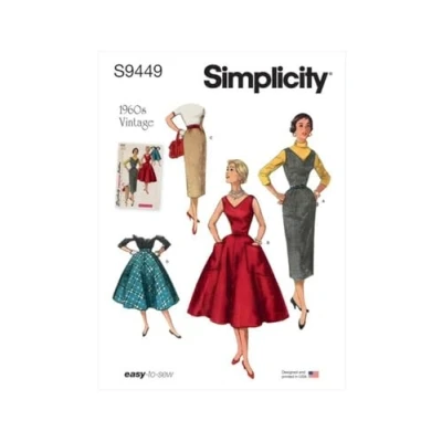 Image of Simplicity Sewing Pattern S9449 Misses&#039; Dress, Jumper and Skirts