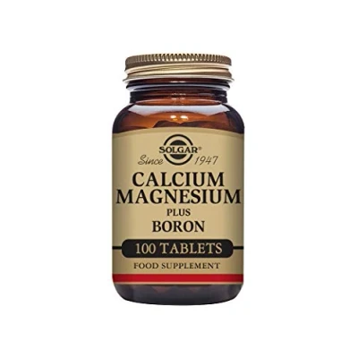 Image of Solgar Calcium Magnesium Plus Boron Tablets Bones &amp; Teeth Muscle Immune Support Vegan 250 260 g (Pack of 1),Brown