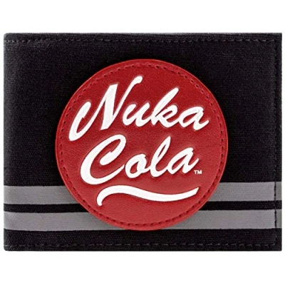 Image of Fallout Nuka Cola Thirst Zapper Vault Boy Thumbs Up Wallet Bi Fold ID &amp; Card Holder, Black