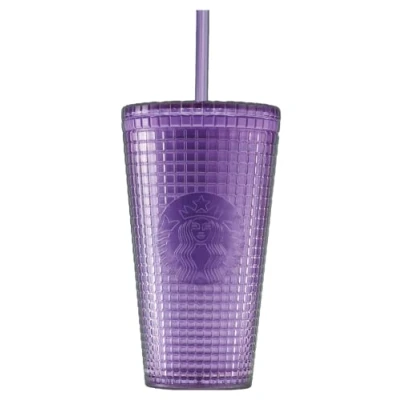 Image of STARBUCKS Purple Grid Reusable Cold Cup 16oz / 473ml Grande
