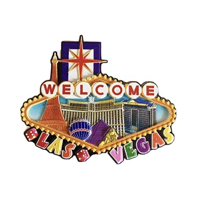 Image of Las Vegas USA 3D Refrigerator Magnet Souvenirs Handmade Resin Magnetic Stickers Home Kitchen Decoration,Las Fridge Collection Gift