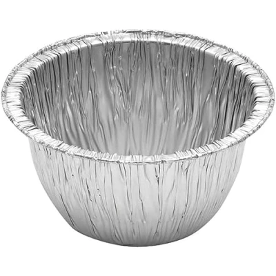 Image of Crown Supplies Pudding Basin Aluminium Foil Pie Dish 1lb 3070PLVF Pack of 50