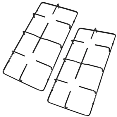 Image of SPARES2GO Pan Support Burner Grate Stand compatible with Montpellier MG440X Gas Hob Cooker (Pack of 2, 475mm x 233mm)
