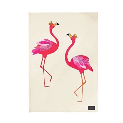 Image of Sara Miller Flamingo Placement Tea Towel
