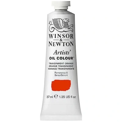 Image of Winsor &amp; Newton 1214650 Artists Oil Paint 37 ml Tube Artist with Highest Possible Pigmentation, Light Fastness Orange Transparent
