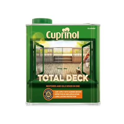 Image of Cuprinol Total Deck Restore &amp; Oil Wood Clear 2.5 litre CUPTDC25L