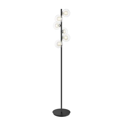 Image of Remy 6 Light Floor Lamp Chrome Black