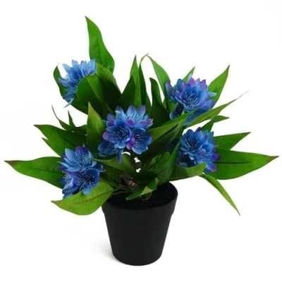 Image of 18cm Artificial Freesia Plant Blue Flowering