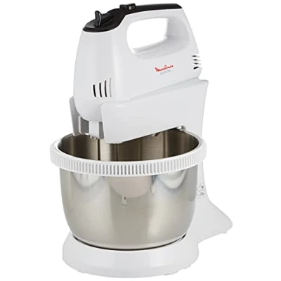 Image of MOULINEX Hand Mixer with stand AND STAINLESS STEEL bowl