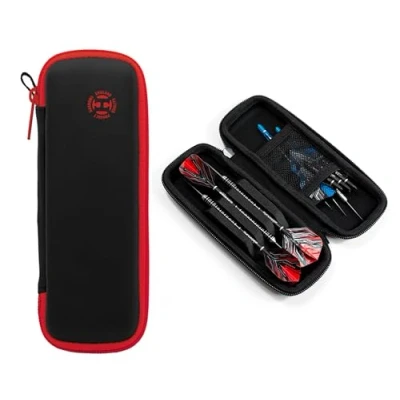 Image of Harrows Blaze Dart Wallet Strong and Durable Holds Fully Assembled Darts Red