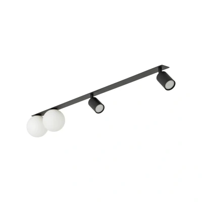 Image of Vox Flush Mount Ceiling Spotlight Bar Black 4xG9, GU10