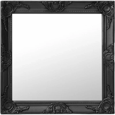 Image of vidaXL Wall Mirror Baroque Style 60x60 cm Black