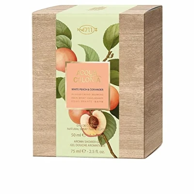 Image of 4711 Acqua Colonia White Peach &amp; Coriander 2 Piece Gift Set: Eau De Cologne 50ml Shower Gel 75ml