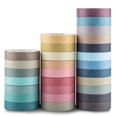 Image of YUBBAEX Washi Tape Pastel Decorative for DIY, Crafts, Gift Wrapping, Scrapbook Supplies 28 Rolls