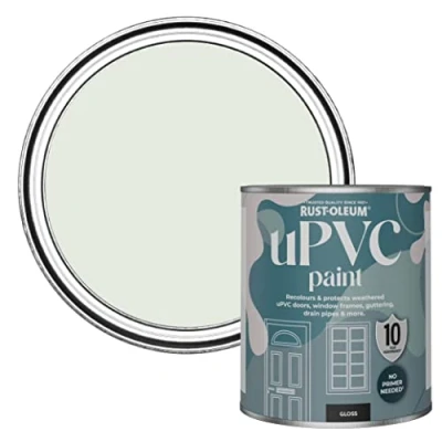 Image of Rust Oleum Green uPVC Door and Window Paint In Gloss Finish Sage Mist 750ml