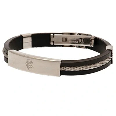 Image of RAN Rangers FC Silver Inlay Silicone Bracelet Official Merchandise