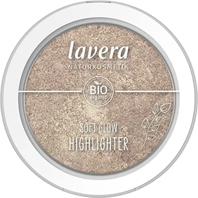 Image of lavera Soft Glow Highlighter Ethereal Light 02 nude organic almond oil &amp; vitamin E vegan shimmering velvety texture (1 x 5,5g)
