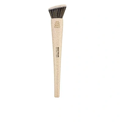 Image of Beter Kabuki Foundation Brush, Flat, Synthetic Hair, Cruelty Free, Natural Fibre Handle Made of Wheat Fibres, Ideal for Your Makeup Brush Set