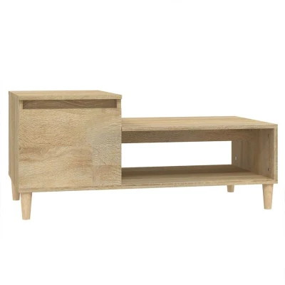 Image of vidaXL Coffee Table Sonoma Oak 100x50x45 cm Engineered Wood