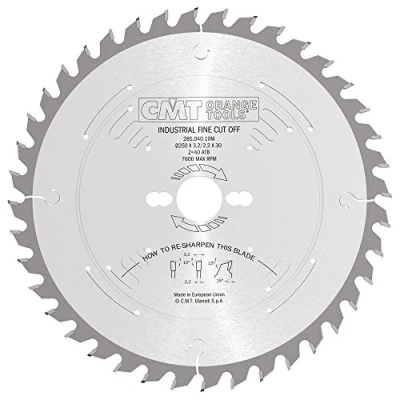 Image of CMT 285.040.10M Industrial Heavy Duty General Purpose Blade and 250mm 9 27/32 Inch by 40 Teeth 10 Degree ATB with 30mm Bore