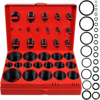 Image of XBVV 419 PCS Universal Metric O Ring Kit，32 Sizes Buna N 70A Rubber Assortment Set for Various Car Auto Faucet Plumbing Pressure Washer Air or Gas Sealing Repair Resist Oil and Heat