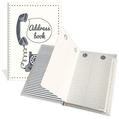 Image of Luxury Pocket Address Book Vintage Telephone Design 104 Pages Size 91mm x 130mm