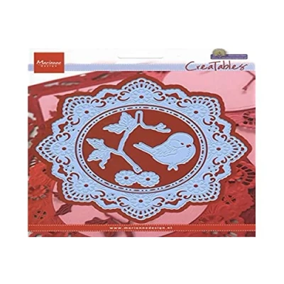 Image of Marianne Design Creatables Petra&#039;s Circle with Bird, Metal, Blue, 19 x 15.5 0.5 cm