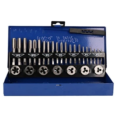 Image of Metric Tap &amp; Die Set M3 M12 1st 2nd Plug Finishing 32pc