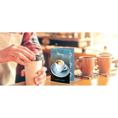 Image of Fellowes A3 Laminating Pouches, Gloss Finish, 25 Sheets, 160 Micron (2 x 80 Micron) Admire High Quality Finish EasyFold Pouch with Pre Scored Lines Ideal for Menus, Cards &amp; Instructions