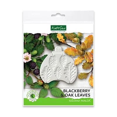 Image of Flower Pro BlackBerry &amp; Oak Leaves Silicone Mould for Cake Decorating Clay Crafts by Katy Sue Moulds Moulds. Makes Use with Fondant Air Dry Clay.