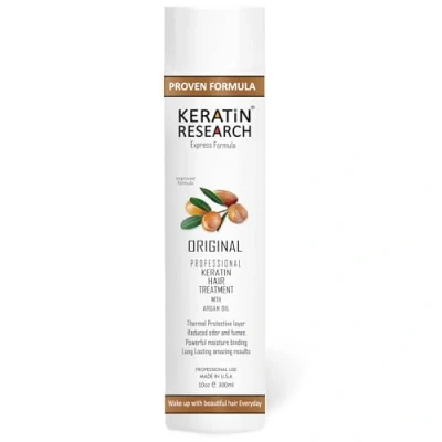 Image of Brazilian Keratin Hair Treatment 300ml Professional Complex Blowout with Argan Oil Improved Formula and Fragrance Research Queratina Keratina Brasilera Tratamiento
