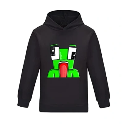 Image of Kids Boys Girls Logo Print Childs Pullover Off Hoodie Long Sleeve Hoody T hirts (Black, 5 6 Years)