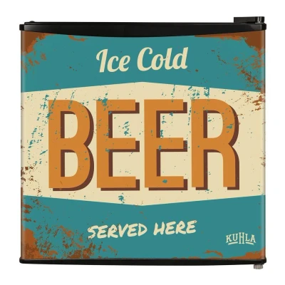 Image of Kuhla Table Top Mini Fridge with Ice Box 45 Litre Adjustable Thermostat, Door Racks &amp; Removable Shelf, Small Drinks Cold Beer Design Black KTTF0E6B 1011