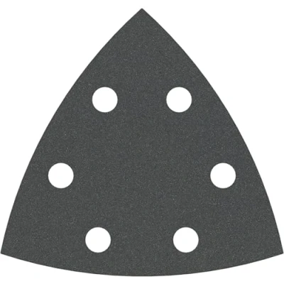 Image of Bosch Accessories 2608605194 Sanding Sheet for Delta Sander 93 mm 5 Pieces, Grey, 2608605196