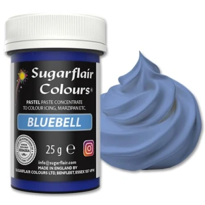 Image of Sugarflair Pastel Bluebell Food Colouring Paste Highly Concentrated for Use with Sugarpaste, Modelling Pastes, Fondant, Buttercream, Royal Icing, Cake Mixes and more 25g