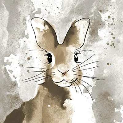 Image of 20 Napkins Easter Bunny Watercolour Animal