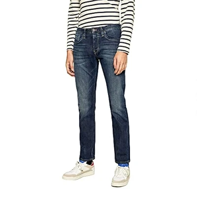 Image of Pepe Jeans Men&#039;s Cash Jeans, Blue (Denim z45), 33W 34L UK