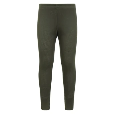 Image of Mountain Warehouse Talus Kids Thermal Baselayer Trousers Quick Dry For Camping in Khaki 7 8 Years