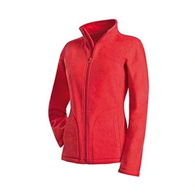 Image of Stedman Apparel Women&#039;s Active Fleece Jacket/ST5100 Sweatshirt, Scarlet Red, Size 10 (Size:Small)
