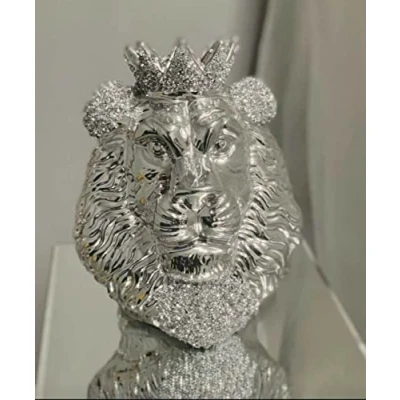 Image of Biznest Crushed Diamond Sparkle Ornament Bling Gift Lion King Face