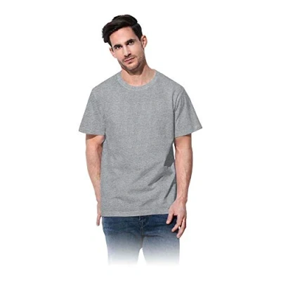 Image of Stedman Apparel Men&#039;s Comfort T/ST2100 Regular Fit Classic Short Sleeve T Shirt, Grey Heather, Small