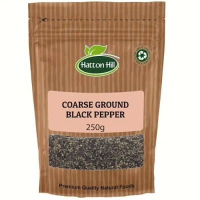 Image of Cracked Black Pepper (Coarse Ground) 250g by Hatton Hill