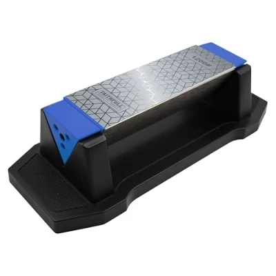 Image of Faithfull Diamond Sharpening Stone Kit, 3 Sides: 150, 325 &amp; 1200 Grit. Includes Base Unit
