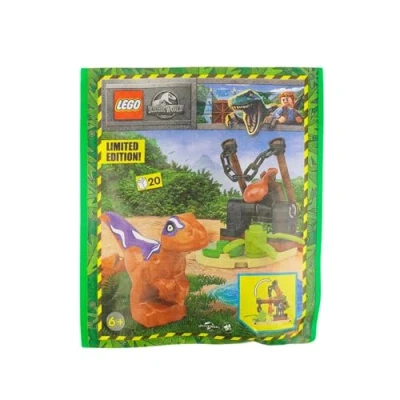 Image of LEGO Jurassic World: Dino Trap with Baby Raptor and Bait