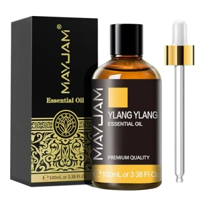 Image of MAYJAM Ylang Essential Oils 100ML, Oil for Diffuser, Humidifier, DIY, Home, Office