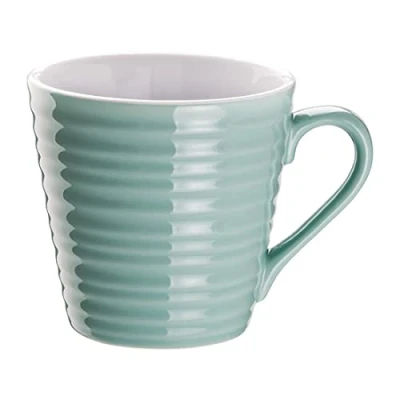 Image of Olympia CAF� Aroma Mugs in Aqua Stoneware 340 ml 12 Oz 6 pc