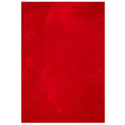Image of vidaXL Red Area Rug, 100% Polyester Short Pile Floor Carpet, Machine Washable with Non Slip Backing, Suitable for Different Spaces, 160 x 230 cm