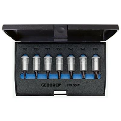 Image of GEDORE Screwdriver Set 3/8 Inch, 7 Piece Inner Torx T20 50, 1 Piece, ITX 30 PM