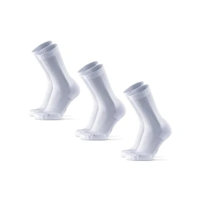 Image of DANISH ENDURANCE Cushioned Running Socks for Long Distances, Crew Length, Anti Blister Men &amp; Women, 3 or 5 Pack, White, 6 8