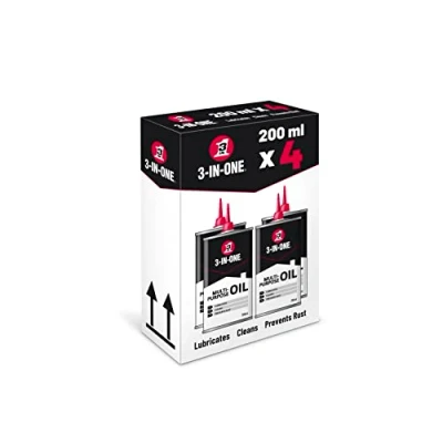 Image of 3 IN ONE Multi Purpose drip Oil precision application, cleans, lubricates, and prevents rust, stops squeaks (4x 200ml)